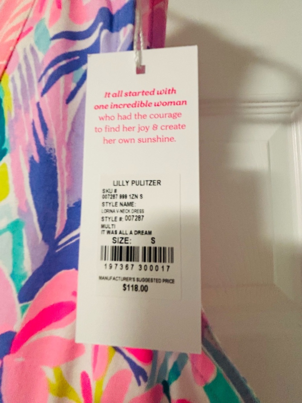 Lilly Pulitzer Lorina V neck dress size S - Picture 4 of 7